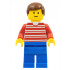 Horizontal Lines Red - Red Arms - Blue Legs, Brown Male Hair – ГРАДСКИ