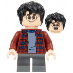 Harry Potter - Dark Red Plaid Flannel Shirt, Dark Bluish Gray Short Legs – ХАРИ ПОТЪР