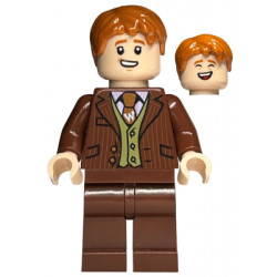 George Weasley - Reddish Brown Suit, Dark Orange Tie, Smiling / Laughing Head – ХАРИ ПОТЪР