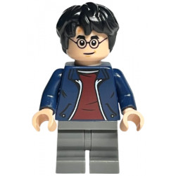 Harry Potter - Dark Blue Jacket with Dark Red Shirt, Dark Bluish Gray Medium Legs, Black Hair – ХАРИ ПОТЪР