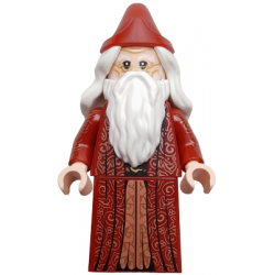 Albus Dumbledore - Dark Red Robe, White Hair, Printed Arms – ХАРИ ПОТЪР