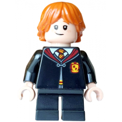 Ron Weasley - Gryffindor Robe Clasped, Sweater, Shirt and Tie, Black Short Legs, Lopsided Grin / Scared Open Mouth, Cheek Lines – ХАРИ ПОТЪР