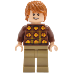 Ron Weasley - Reddish Brown Sweater with Yellow and Orange Plaid – ХАРИ ПОТЪР