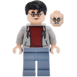 Harry Potter - Light Bluish Gray Hoodie Open, Sand Blue Legs, Grin / Possessed, Lime Eyes – ХАРИ ПОТЪР