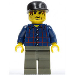 Plaid Button Shirt, Dark Gray Legs, Black Cap, Red Hair, Black Stubble (Werewolf Boy) – СТУДИО