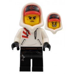 Jack Davids - White Hoodie with Cap and Hood (Large Smile / Grumpy) – СКРИТАТА СТРАНА