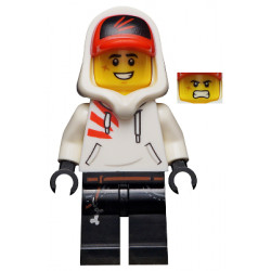 Jack Davids - White Hoodie with Cap and Hood (Large Smile with Teeth / Angry) – СКРИТАТА СТРАНА