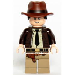 Indiana Jones - Dark Brown Jacket, Black Tie, Reddish Brown Dual Molded Hat with Hair, Light Nougat Hands – ИНДИАНА ДЖОУНС