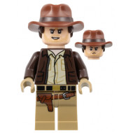 Indiana Jones - Dark Brown Jacket, Reddish Brown Dual Molded Hat with Hair, Dark Tan Hands – ИНДИАНА ДЖОУНС