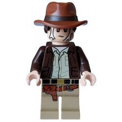 Indiana Jones - Dark Brown Jacket, Reddish Brown Dual Molded Hat with Hair, Spider Web on Face – ИНДИАНА ДЖОУНС