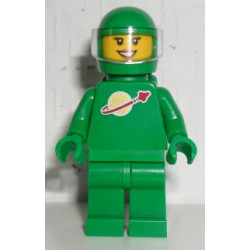 Classic Space - Green with Air Tanks and Motorcycle (Standard) Helmet with Visor (Yve) – ЛЕГО ИДЕИ