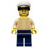 Sailor Captain - Male, Tan Sweater, Dark Blue Legs, White Cap, Beard and Sideburns – ЛЕГО ИДЕИ