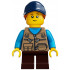 Child - Girl, Dark Tan Vest over Dark Azure Shirt, Dark Brown Short Legs, Dark Blue Cap with Dark Orange Ponytail, Freckles – ЛЕГО ИДЕИ