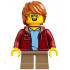 Child - Boy, Dark Red Jacket, Dark Tan Short Legs, Dark Orange Tousled Hair, Glasses – ЛЕГО ИДЕИ