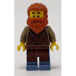 Blacksmith - Male, Reddish Brown Apron, Dark Orange Beard – ЛЕГО ИДЕИ