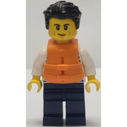 Sailor - Male with Life Jacket, Dark Blue Legs – ЛЕГО ИДЕИ