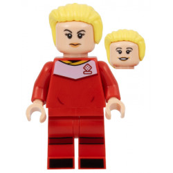 Soccer Player, Female, Red Uniform, Light Nougat Skin, Bright Light Yellow Hair Swept Back – ЛЕГО ИДЕИ
