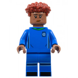 Soccer Player, Female, Blue Uniform, Medium Brown Skin, Dark Red Hair – ЛЕГО ИДЕИ