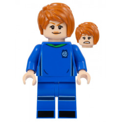 Soccer Player, Female, Blue Uniform, Light Nougat Skin, Dark Orange Side Bangs – ЛЕГО ИДЕИ