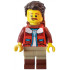 Camper - Male, Dark Brown Hair, Red Jacket, Dark Tan Legs with Reddish Brown Boots, Backpack – ЛЕГО ИДЕИ
