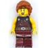 Viking Blacksmith - Female, Dark Red Overalls, Dark Red Legs with Trim, Dark Orange Hair – ЛЕГО ИДЕИ