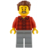 Rob the Fan Designer - Red Plaid Flannel Shirt, Light Bluish Gray Legs  – ЛЕГО ИДЕИ