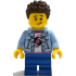 Child - Boy, Grandson, Bright Light Blue Denim Jacket over Shirt with Record, Blue Medium Legs, Dark – ЛЕГО ИДЕИ