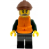 Fisher - Dark Green Open Jacket, Dark Bluish Gray Legs with Black Boots, Reddish Brown Flat Cap, Ora – ЛЕГО ИДЕИ