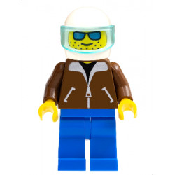 Helicopter Pilot - Brown Jacket, Blue Legs, White Helmet, Trans-Light Blue Visor – ГРАДСКИ