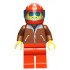Jacket Brown - Red Legs, Red Helmet 7 White Stars, Trans-Light Blue Visor, Blue Sunglasses – ГРАДСКИ