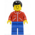 Jacket Red with Zipper - Red Arms - Blue Legs, Black Male Hair – ГРАДСКИ