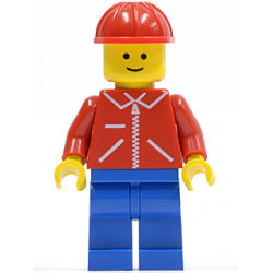 Jacket Red with Zipper - Red Arms - Blue Legs, Red Construction Helmet – ГРАДСКИ