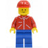 Jacket Red with Zipper - Red Arms - Blue Legs, Red Construction Helmet – ГРАДСКИ