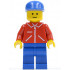 Jacket Red with Zipper - Red Arms - Blue Legs, Blue Cap – ГРАДСКИ