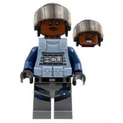 ACU Trooper - Male, Black Aviator Cap with Trans-Brown Visor, Reddish Brown Head, Sand Blue Body Armor Vest – ДЖУРАСИК СВЯТ