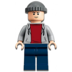 Security Guard - Male, Light Bluish Gray Hoodie, Dark Blue Legs, Dark Bluish Gray Knit Cap – ДЖУРАСИК СВЯТ