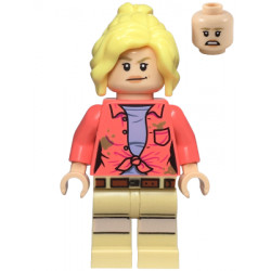 Dr. Ellie Sattler - Coral Shirt with Dark Tan Dirt Spots, Ponytail – ДЖУРАСИК СВЯТ