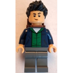 Kenji Kon - Dark Blue Jacket over Green Hoodie, Reddish Brown Backpack – ДЖУРАСИК СВЯТ