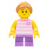 Child - Girl, Bright Pink Striped Shirt with Cat Head, Medium Lavender Short Legs, Medium Nougat Ponytail, Freckles – ПАРКОВЕ ЛЕГОЛАНД