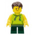 LEGOLAND Park Boy with Dark Brown Hair, Lime Sleeveless Hoodie, Dark Green Short Legs – ПАРКОВЕ ЛЕГОЛАНД