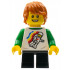 Child - Boy, Classic Space Shirt with Minifigure Floating and Back Print, Black Short Legs, Dark Orange Tousled Hair, Freckles – ПАРКОВЕ ЛЕГОЛАНД