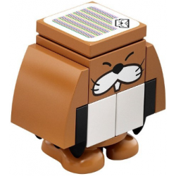 Monty Mole - Face on 2 x 2 Brick – СУПЕР МАРИО