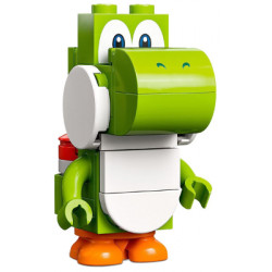 Yoshi - White Tile, Round 1 x 2 Half on Front – СУПЕР МАРИО