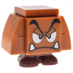 Goomba (Dark Bluish Gray Interior Pieces) - Angry, Eyelids – СУПЕР МАРИО