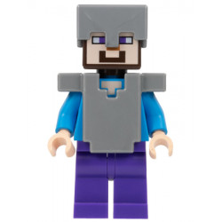 Steve - Dark Purple Legs, Flat Silver Helmet and Armor – МАЙНКРАФТ