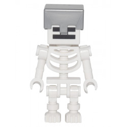 Skeleton, Minecraft - Flat Silver Helmet – МАЙНКРАФТ