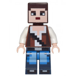 Minecraft Skin 3 - Pixelated, Reddish Brown Vest with Strap and Blue Jeans – МАЙНКРАФТ