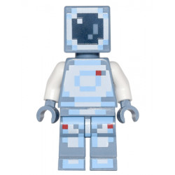 Minecraft Skin 4 - Pixelated, White and Bright Light Blue Spacesuit and Dark Blue Visor – МАЙНКРАФТ