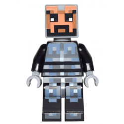 Minecraft Skin 5 - Pixelated, Male with Black and Silver Armor – МАЙНКРАФТ