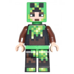 Minecraft Skin 6 - Pixelated, Bright Green and Dark Brown Creeper Costume – МАЙНКРАФТ